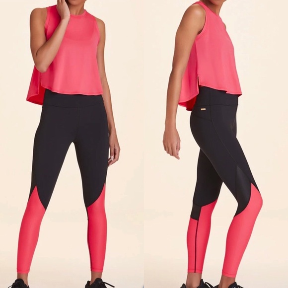 $125 Alala Captain Tight Watermelon 7/8 Length Leggings Size Small Compression - Picture 1 of 16